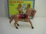  Cirkusový kůň na klíček Hnědý Replika plechové hračky Indie 